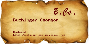 Buchinger Csongor névjegykártya